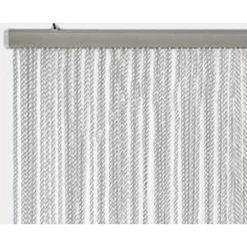 TENDA MOSCHIERA ANTIMOSCHE A FILI TORCIGLIONE IN GOMMA GRIGIA 120X230 CM TPL88 025479