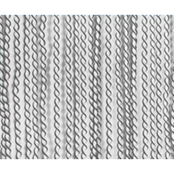 TENDA MOSCHIERA ANTIMOSCHE A FILI TORCIGLIONE IN GOMMA GRIGIA 120X230 CM TPL88 025479