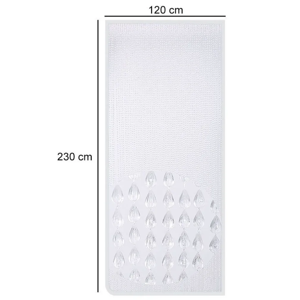 TENDA MOSCHIERA ANTIMOSCHE CON PERLINE GRANDI TRASPARENTE IN PVC 120X230CM TPL73 017399