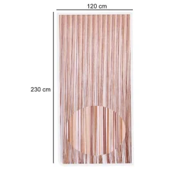 TENDA MOSCHIERA ANTIMOSCHE CON CORDE CORDONCINO BICOLORE NOCE 120X230 CM TPL85 017394