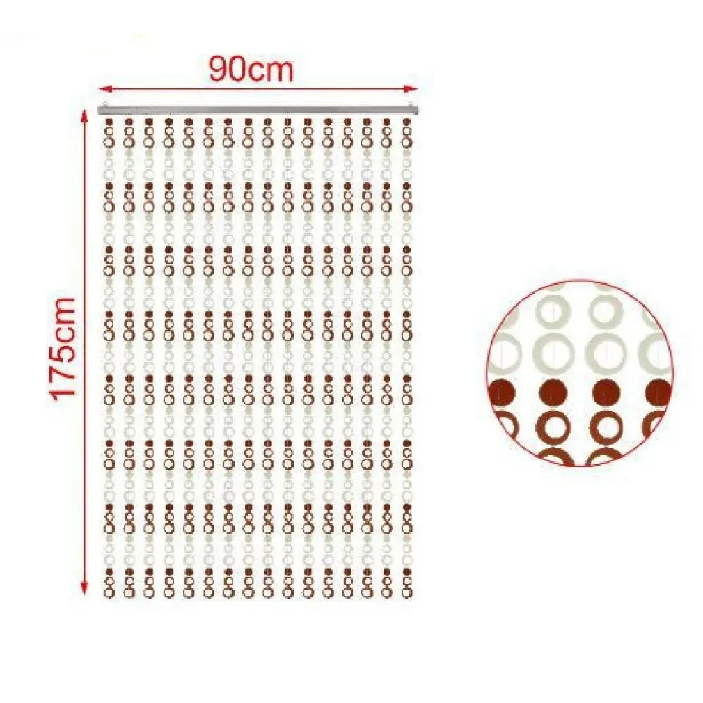 TENDA MOSCHIERA CON ANELLI CERCHI COLORATI SUPPORTO PER PORTA 90 X 175CM 2002916