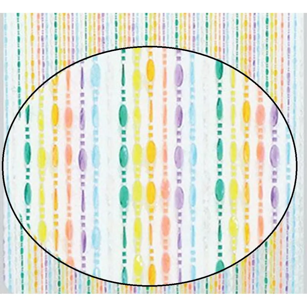 TENDA MOSCHIERA CON FILI PERLINE DECORO MULTICOLORE IN PVC 100X220CM TPL04 017336