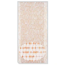 TENDA MOSCHIERA CON FILI PERLINE COLOR COGNAC IN PVC 140X230 CM DECORO TPL22 017332