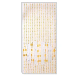 TENDA MOSCHIERA CON PERLINE BICOLORE TRASPARENTE-ARANCIO IN PVC 100X220CM TPL66 017342