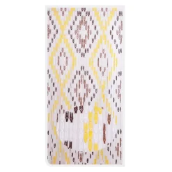 TENDA MOSCHIERA CON PIASTRINE IN PVC DECORO ROMBO MARRONE 100X220CM TPL13 017347