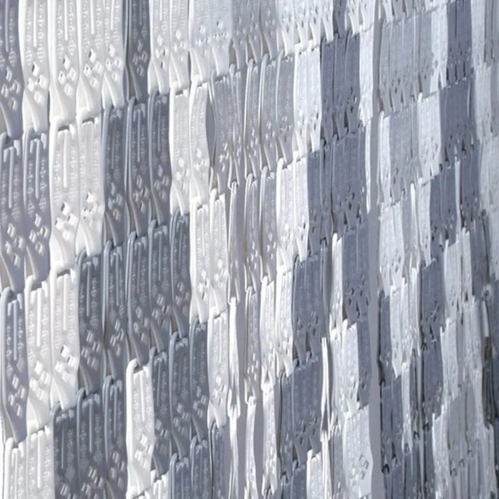 TENDA MOSCHIERA CON PIASTRINE BICOLORE BIANCO-GRIGIA IN PVC 120X230CM TPL71 017346