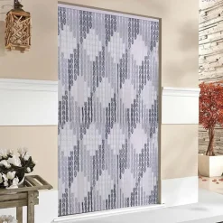 TENDA MOSCHIERA CON PIASTRINE BICOLORE BIANCO-GRIGIA IN PVC 100X220 CM TPL70 017390