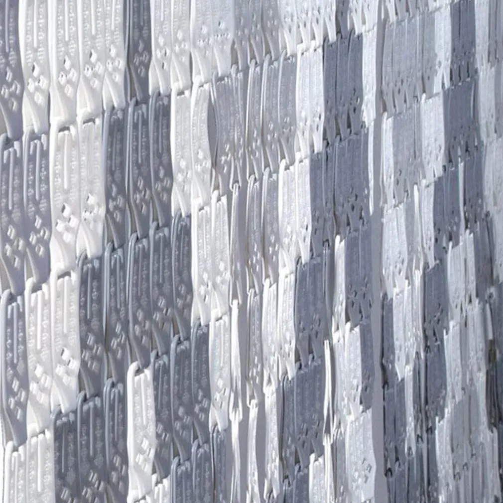 TENDA MOSCHIERA CON PIASTRINE BICOLORE BIANCO-GRIGIA IN PVC 100X220 CM TPL70 017390