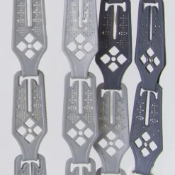 TENDA MOSCHIERA CON PIASTRINE BICOLORE BIANCO-GRIGIA IN PVC 100X220 CM TPL70 017390