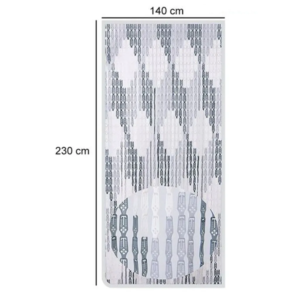 TENDA MOSCHIERA CON PIASTRINE BICOLORE BIANCO-GRIGIA IN PVC 140X230 CM TPL72 017391