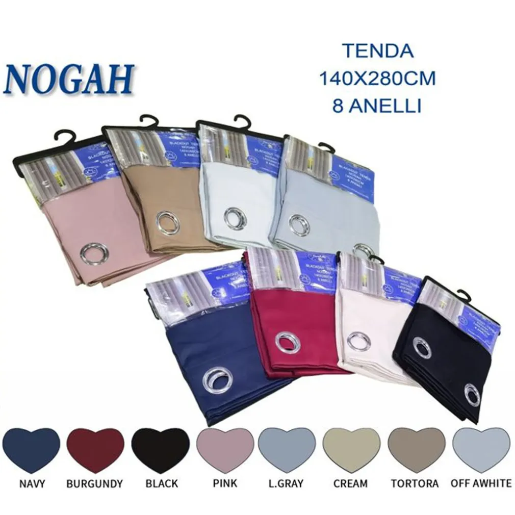 TENDA OSCURANTE NOGAH PANNELLO SINGOLO 8 BORCHIE PORTA FINESTRA BASTONE 140X180