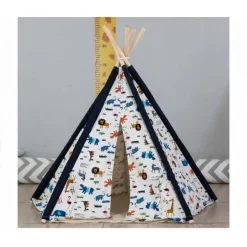 TENDA PER ANIMALI DOMESTICI CANI GATTI LAVABILE CUCCIA IN TELA COTONE 50X50X70CM