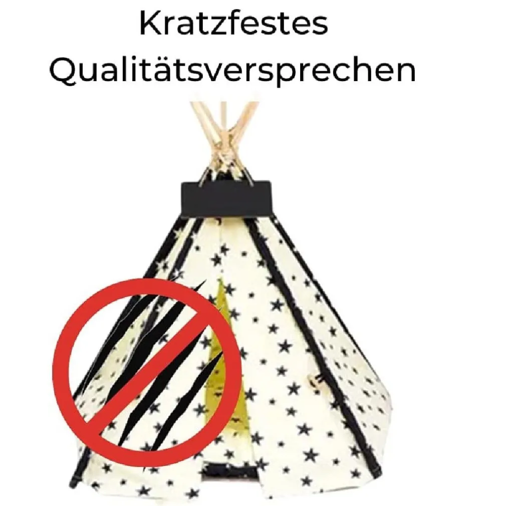 TENDA PER CANI GATTI ANIMALI DOMESTICI TEPEE CUSCINO CESTINO LAVABILE 50X50X70CM