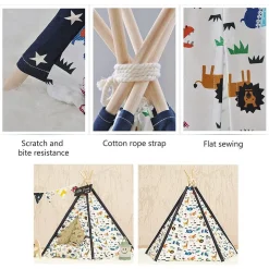 TENDA PER CANI GATTI RIMOVIBILE LAVABILE CON MORBIDO CUSCINO IN TELA 60X60X90CM