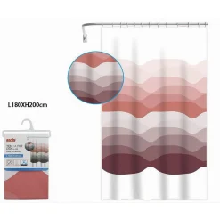 TENDA PER DOCCIA VASCA BAGNO CON 12 GANCI GRADAZIONI DI COLORE 180X200 CM 87573