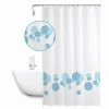 TENDA PER DOCCIA VASCA BAGNO DESIGN CON CERCHI BICOLORE 180X200CM 12 GANCI 87599