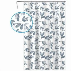 TENDA PER DOCCIA VASCA BAGNO CON 12 GANCI MOTIVO RAMETTI FOGLIE 240X200CM 87578