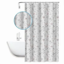 TENDA PER DOCCIA VASCA DA BAGNO DESIGN PRIMAVERILE 240X200CM CON 12 ANELLI 87596