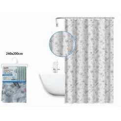 TENDA PER DOCCIA VASCA DA BAGNO DESIGN PRIMAVERILE 240X200CM CON 12 ANELLI 87596