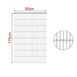 TENDA PER PORTA A FILI CON PERLINE TONDE CON SUPPORTO 90X175CM MOSCHIERA 2002912