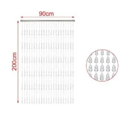 TENDA PER PORTA FILI CON PERLINE TRASPARENTI SUPPORTO 90X200CM MOSCHIERA 2002911