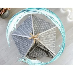 TENDA PORTATILE PER ANIMALI DOMESTICI CANI GATTI CASA TEEPEE LAVABILE 60X60X90CM