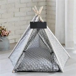 TENDA PORTATILE PER ANIMALI DOMESTICI CANI GATTI CASA TEEPEE LAVABILE 50X50X70CM