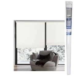 TENDA RULLO OSCURANTE 80X180 CM BIANCO CON CATENINA TENDE PARASOLE FINESTRA CASA