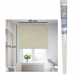 TENDA RULLO OSCURANTE 80X175CM BEIGE CON CATENINA TENDE PARASOLE FINESTRA CASA