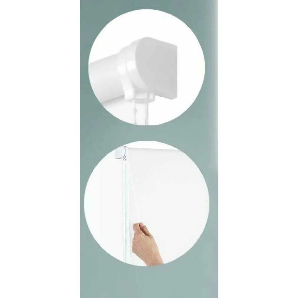 TENDA RULLO OSCURANTE 120X180CM BIANCO CON CATENINA TENDE PARASOLE FINESTRA CASA