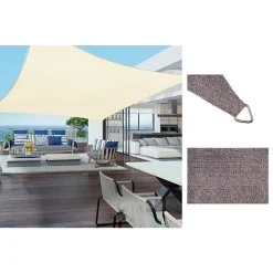 TENDA VELA OMBREGGIANTE PARASOLE DA ESTERNO TERRAZZE GIARDINO PATIO QUADRATA 4 X 4 MT