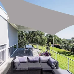 TENDA VELA OMBREGGIANTE PARASOLE DA ESTERNO TERRAZZE GIARDINO PATIO QUADRATA 4 X 4 MT