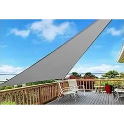 TENDA VELA OMBREGGIANTE PARASOLE DA ESTERNO TERRAZZE GIARDINO TRIANGOLARE 4 X 4 X 4 MT