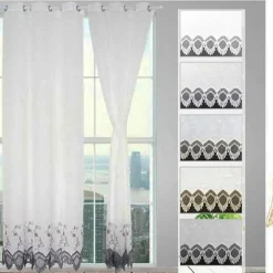 TENDA VELIA SILVANA PANNELLO SINGOLO 6 BORCHIE PORTA FINESTRA BASTONE 140X280 CM