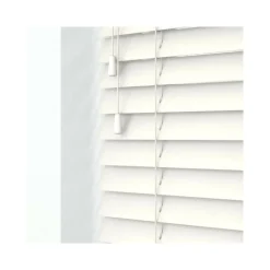 TENDA VENEZIANA DA INTERNO CASA PARA SOLE EFFETTO LEGNO COLORE BIANCO 120X175CM