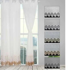 TENDA VERUSKA PANNELLO SINGOLO 6 BORCHIE PORTA FINESTRA CUCINA BASTONE 140X280CM