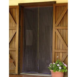 TENDA ZANZARIERA MAGNETICA CALAMITA ERMETICA PORTA FINESTRE CAMPER 110X220CM NERO