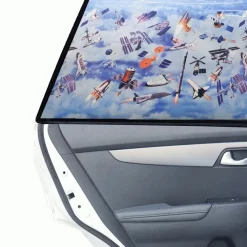 TENDINA PARASOLE A RULLO 68 X 125 CM TEMA SPAZIO PER AUTO FINESTRINI PARABREZZA