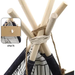 TEPEE LETTO CUSCINO LAVAGNA RIMOVIBILE LAVABILE PORTATILE PER ANIMALI 50X50X70CM