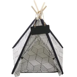 TEPEE LETTO CUSCINO LAVAGNA RIMOVIBILE LAVABILE PORTATILE PER ANIMALI 60X60X90CM
