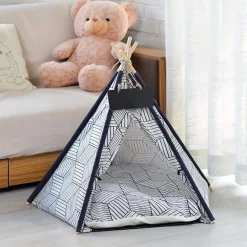 TEPEE LETTO CUSCINO LAVAGNA RIMOVIBILE LAVABILE PORTATILE PER ANIMALI 60X60X90CM