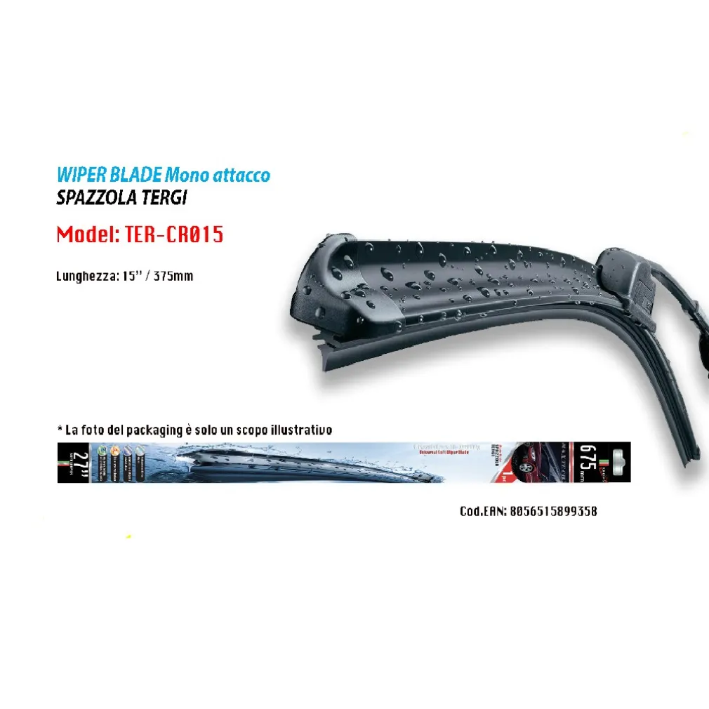 TERGICRISTALLO SPAZZOLA MORBIDO RICAMBIO PER AUTO MAXTECH DA 15” TER-CR015
