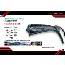 TERGICRISTALLO SPAZZOLA UNIVERSALE AUTO MULTIATTACCO 23”/575MM TER-UNV011 MAXTECH
