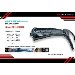 TERGICRISTALLO UNIVERSALE SPAZZOLA MULTIATTACCO AUTO 22”/550MM TER-UNV010 MAXTECH