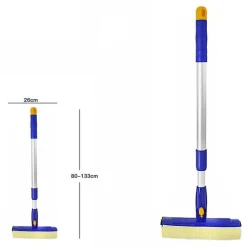 TERGIVETRO RASCHIETTO ALLUNGABILE VETRI GRANDI MANICO TELESCOPICO TESTA ROTANTE