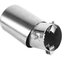 TERMINALE DI SCARICO MARMITTA UNIVERSALE POSTERIORE 62MM IN ACCIAIO SILENZIATORE