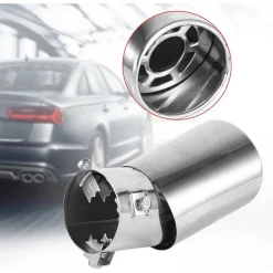 TERMINALE DI SCARICO MARMITTA UNIVERSALE POSTERIORE 62MM IN ACCIAIO SILENZIATORE