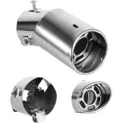 TERMINALE DI SCARICO MARMITTA UNIVERSALE POSTERIORE 62MM IN ACCIAIO SILENZIATORE