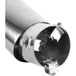 TERMINALE DI SCARICO MARMITTA UNIVERSALE POSTERIORE 62MM IN ACCIAIO SILENZIATORE