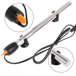 TERMO RISCALDATORE PER ACQUARIO 500 W TERMOREGOLATORE CON TERMOSTATO IN ACCIAIO